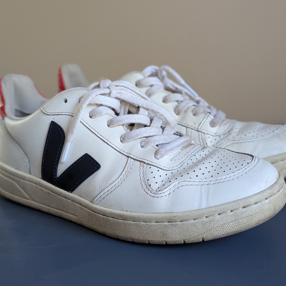 Veja V-10 Leather Sneakers
